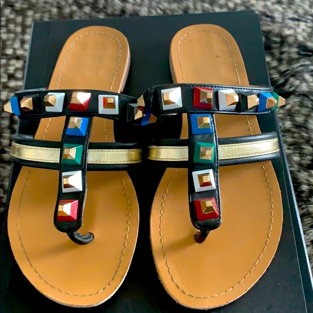 Catherine malandrino studded thong sandal